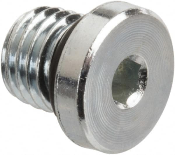 Industrial Pipe Hex Socket Plug: 5/16-24 Male Thread, Male Straight Thread O-Ring MPN:2 HP5ON-S