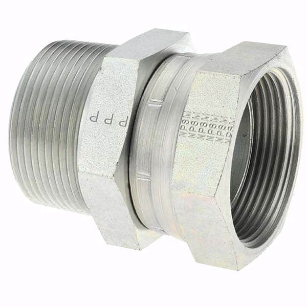 Industrial Pipe Adapter: 1-1/2-11-1/2 Female Thread, 1-1/2-11-1/2 Male Thread, MNPTF x NPSM MPN:PT-01092