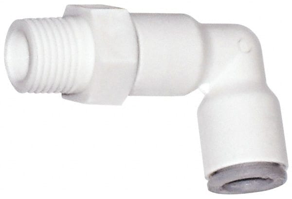 Push-To-Connect Tube Fitting: Male Swivel Elbow, 1/2