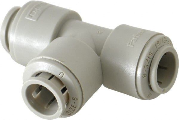 Push-To-Connect Tube to Tube Tube Fitting: Union Tee, 1/2