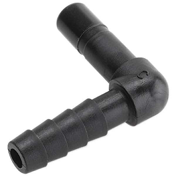 Push-To-Connect Tube Fitting: Tube Elbow Barb Connector, 1/4