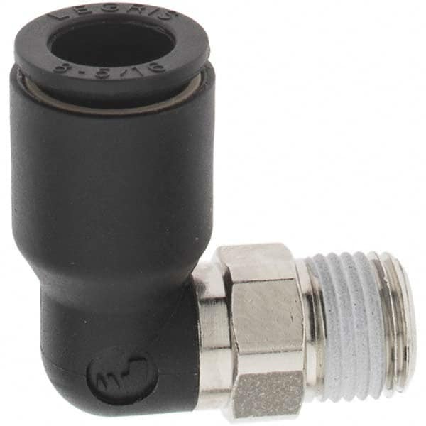 Push-To-Connect Tube Fitting: Male Elbow, 1/8