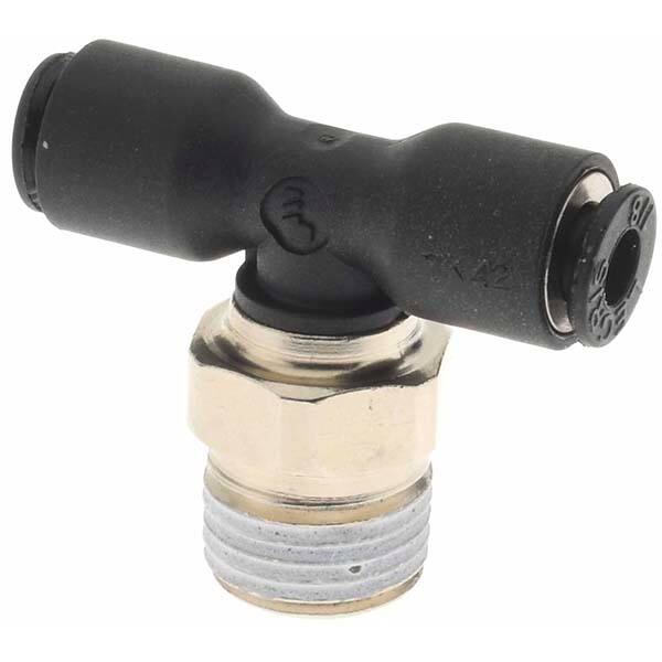 Push-To-Connect Tube Fitting: Male Branch Tee, 1/8
