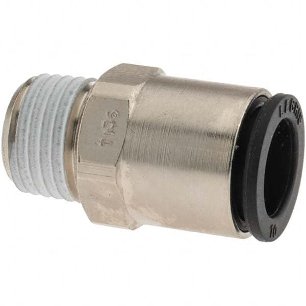 Push-To-Connect Tube to Male BSPT Tube Fitting: Connector, 1/4