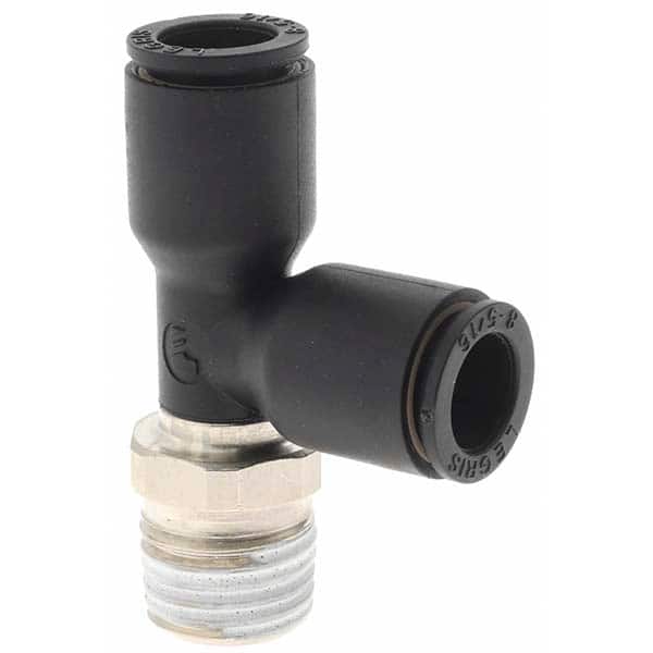 Push-To-Connect Tube Fitting: Male Run Tee, 1/4