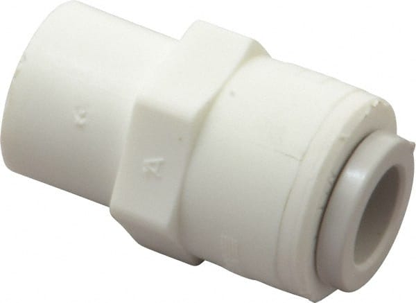 Push-To-Connect Tube Fitting: Faucet Adapter, 7/16-24 Thread, 3/8
