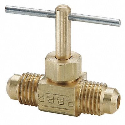 Needle Valve Straight Low Lead Brass 3/8 MPN:LNV102F-6