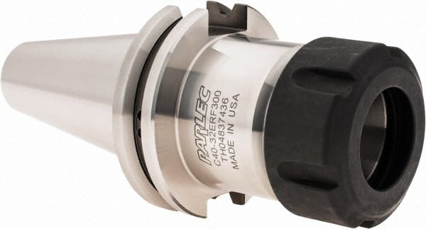 Collet Chuck: 2 to 20 mm Capacity, ER Collet, Taper Shank MPN:C40-32ERF300