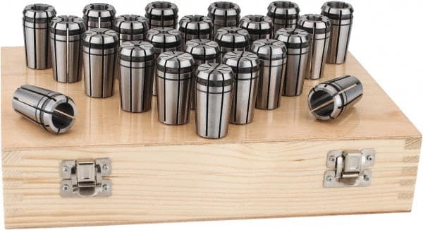 Collet Set: 23 Pc, Series TG/PG 75, 1/16 to 3/4