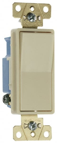 1 Pole, 120 to 277 VAC, 15 Amp, Specification Grade Rocker Wall Switch MPN:2601I