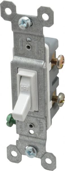 1 Pole, 120 VAC, 15 Amp, Specification Grade Toggle Wall Switch MPN:660WG