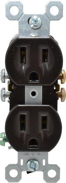 Straight Blade Duplex Receptacle: NEMA 5-15R, 15 Amps, Self-Grounding MPN:3232