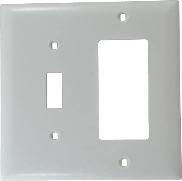2 Gang, 4-1/2 Inch Long x 4-3/4 Inch Wide, Standard Combination Wall Plate MPN:TP126W