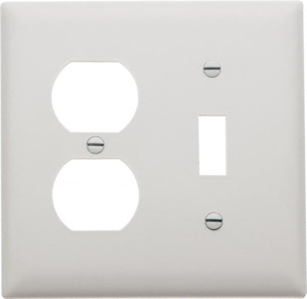 2 Gang, 4-1/2 Inch Long x 4-3/4 Inch Wide, Standard Combination Wall Plate MPN:TP18W