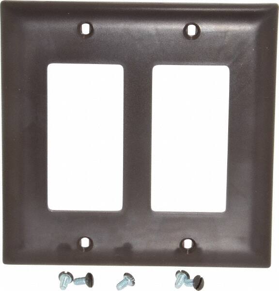 2 Gang, 4-3/4 Inch Long x 4-11/16 Inch Wide, Standard Switch Plate MPN:TP262
