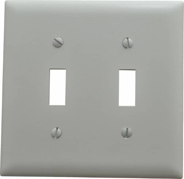 2 Gang, 4-3/4 Inch Long x 4-11/16 Inch Wide, Standard Switch Plate MPN:TP2W