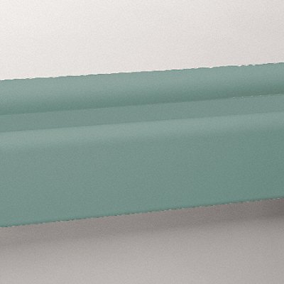 3 pc. Wall Rail Vinyl Teal 144In MPN:BR-400V-12-377