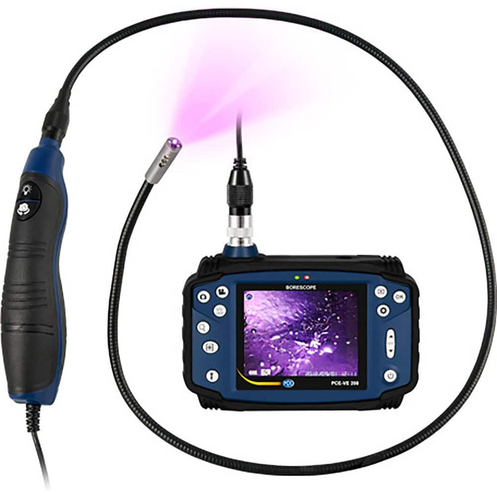 Compact Video Borescope, Data Logging Video Borescope & Video Inspection System: 10 mm Probe Dia, 640 x 480 pixels Resolution MPN:PCE-VE 200UV