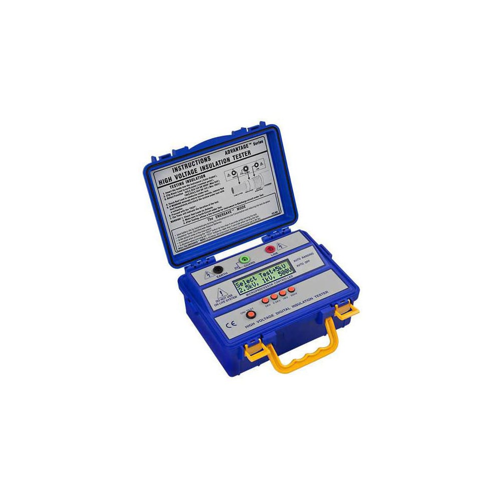 Electrical Insulation Resistance Testers & Megohmmeters, Display Type: 7