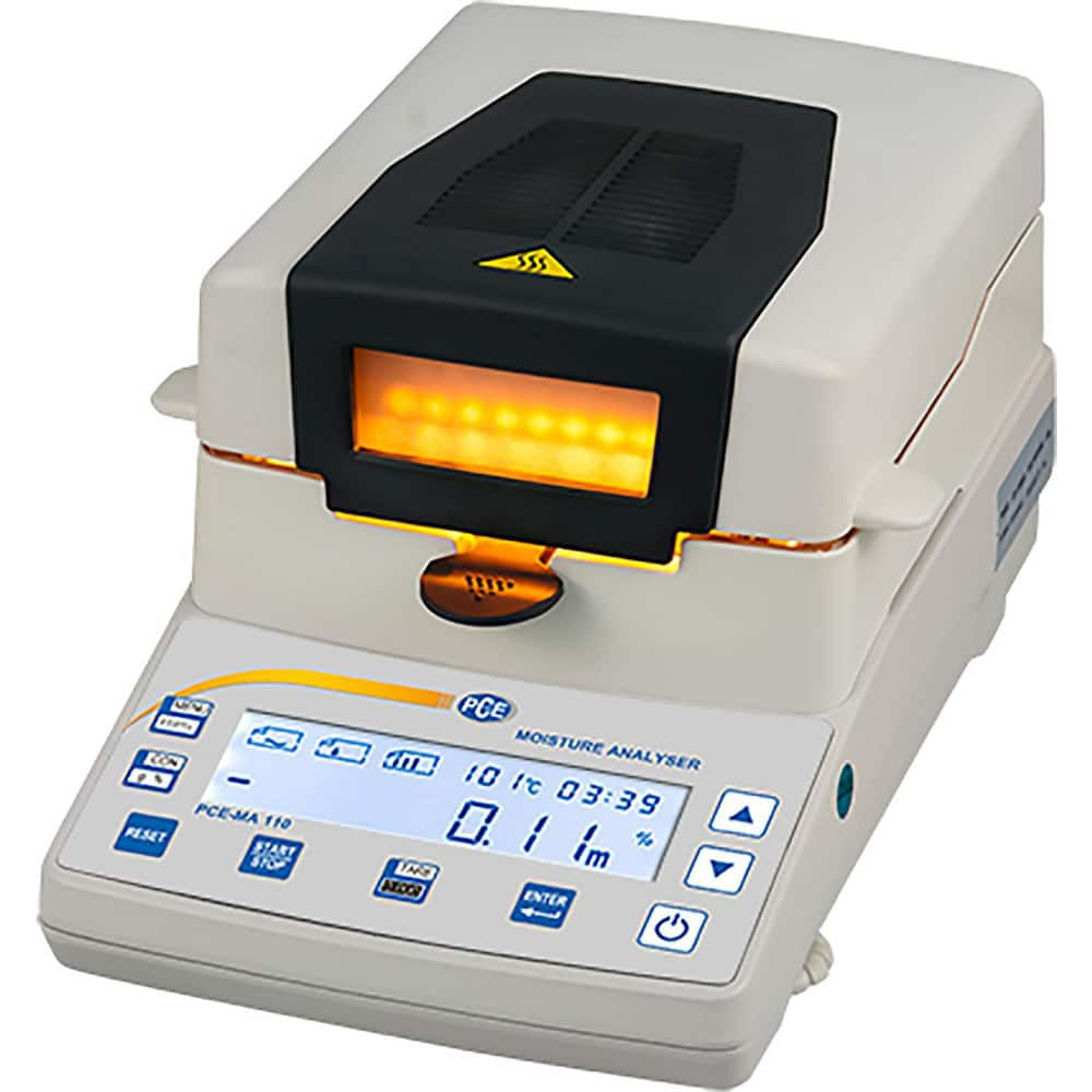 Moisture Meters & Analyzers, Product Type: Moisture Analyzer , Accuracy: 0.01% , Heat Source: Halogen , Minimum Operating Temperature: 1040F  MPN:PCE-MA 200