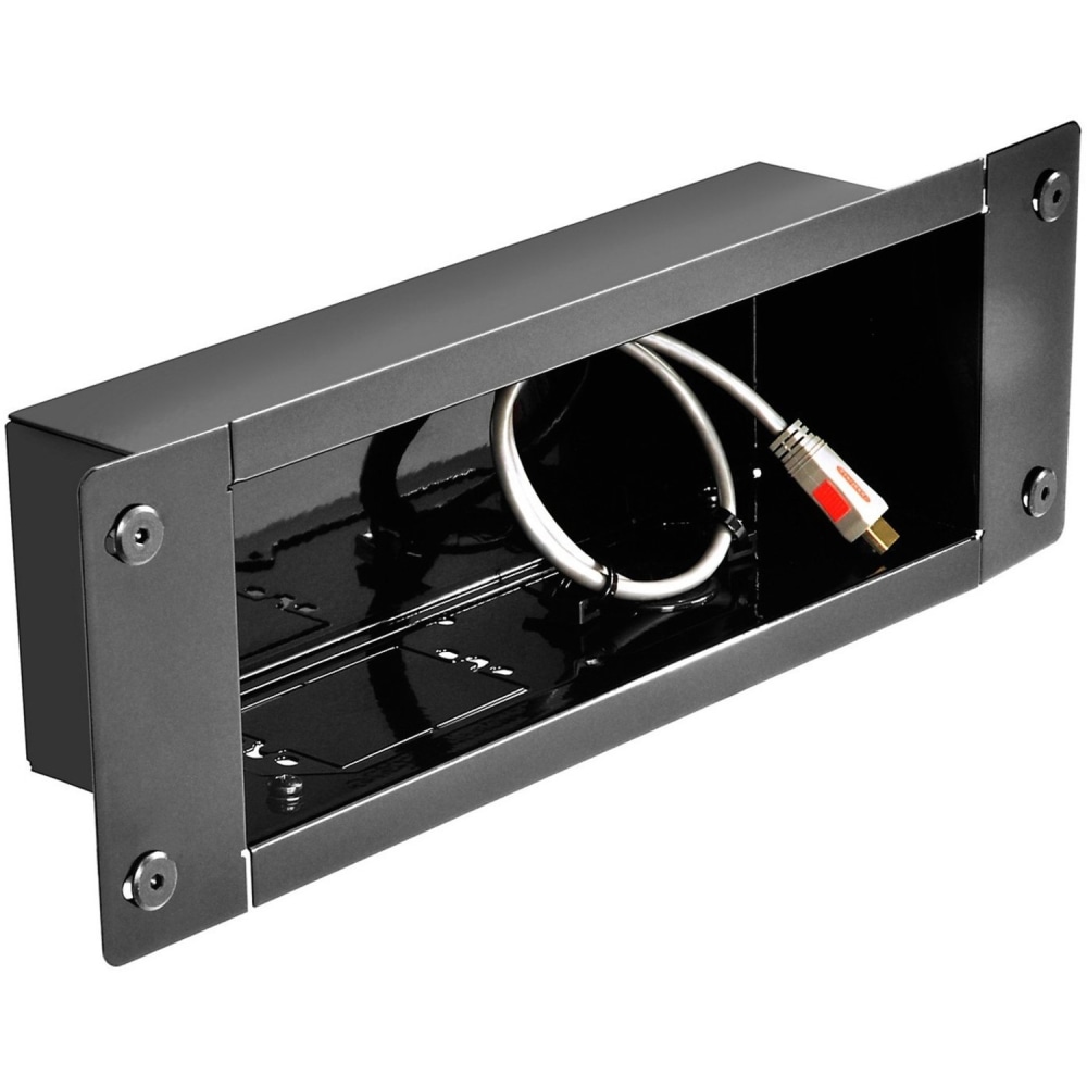 Peerless-AV Recessed Cable Management and Power Storage Accessory Box - Cable Manager - Gloss Black - 1 - Cold Rolled Steel (Min Order Qty 2) MPN:IBA3