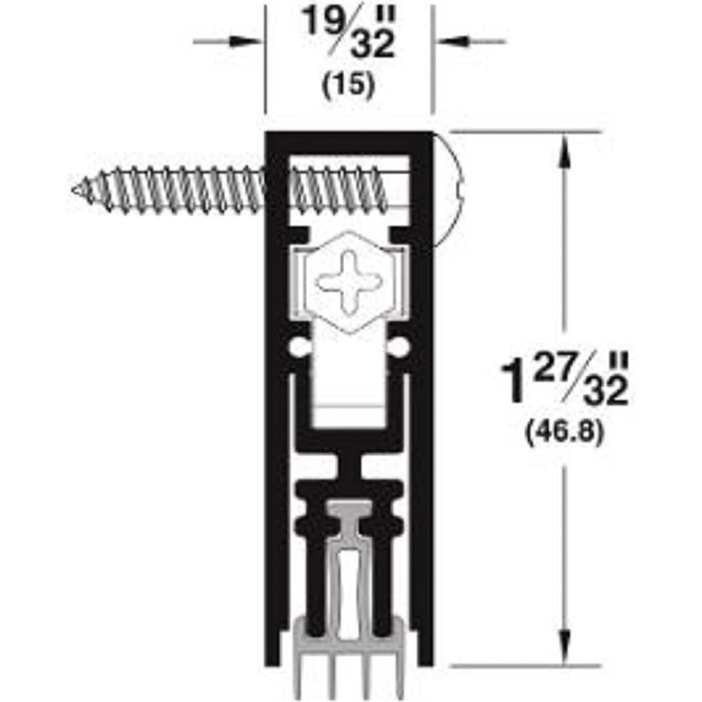 Sweeps & Seals, Back Strip Brush Width (Inch): 6 , Bristle Length (Inch): 12.0000 , Bristle Material: Nylon  MPN:086488