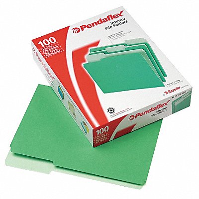 Letter File Folders Bright Green PK100 MPN:PFX421013BGR