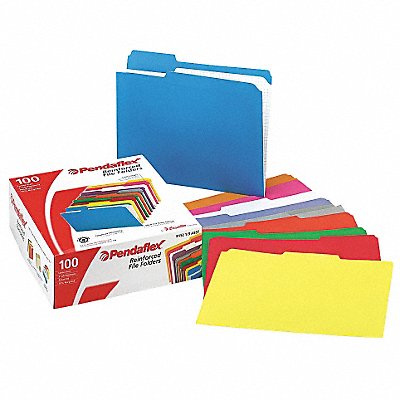 Letter File Folders Assorted PK100 MPN:PFXR15213ASST