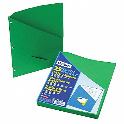 Pocket Folder Green 11 Pt. Stock PK25 MPN:PFX32925