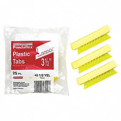 Hanging Folder Insert Plastc Yellow PK25 MPN:PFX4312YEL