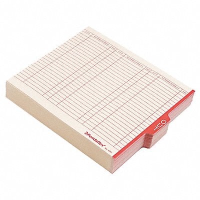 Outguides Preprinted Tabs Red PK100 MPN:PFX5251