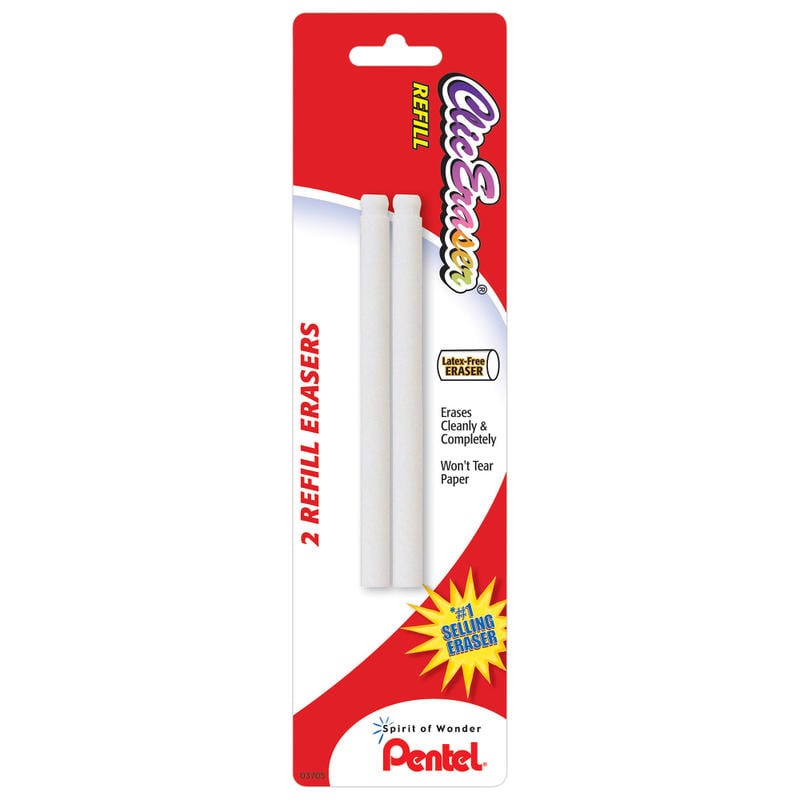 Pentel Clic Eraser Refills, Pack Of 2 (Min Order Qty 57) MPN:ZER2BP-K6