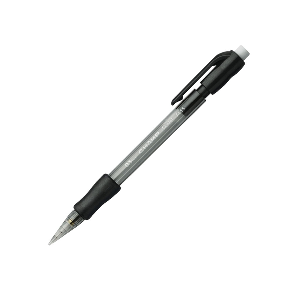 Pentel Champ Mechanical Pencils, #2 Lead, Fine Point, 0.5 mm, Black Barrel, Pack Of 12 (Min Order Qty 7) MPN:AL15A