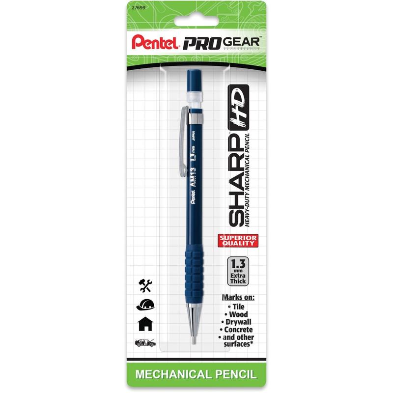 Pentel PROGear 1.3 mm Mechanical Pencil, 1.3 mm, Blue Barrel (Min Order Qty 10) MPN:AM13PGLBP