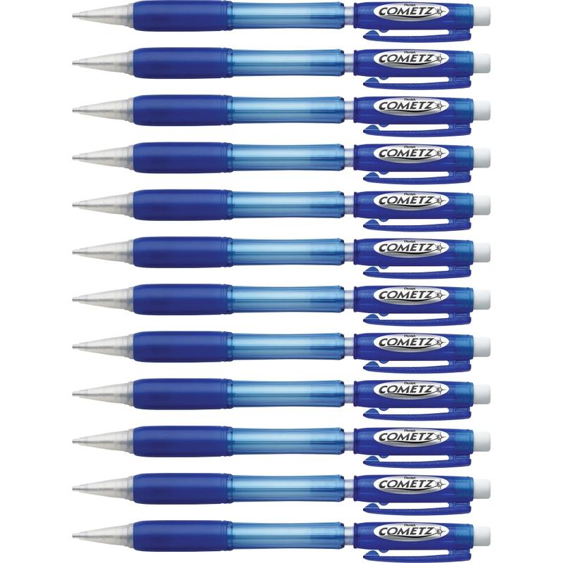 Pentel Cometz Mechanical Pencil, 0.9mm, #2 Lead, Blue Barrel, Pack Of 12 (Min Order Qty 7) MPN:AX119C