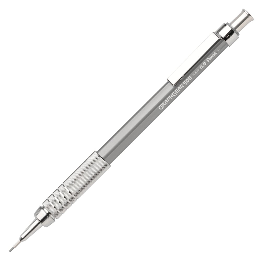 Pentel Graph Gear 500 Mechanical Pencil, 0.9mm, #2 Lead, Gray Barrel (Min Order Qty 7) MPN:PG529N