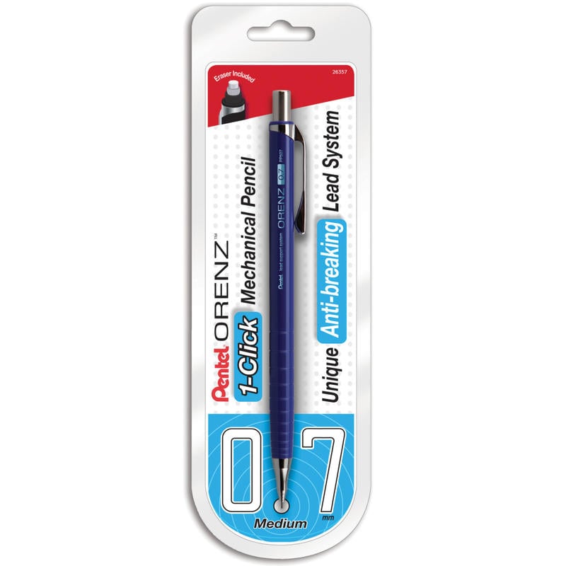 Pentel Orenz Mechanical Pencil, B Lead, 0.7 mm, Blue Barrel (Min Order Qty 13) MPN:PP507BP