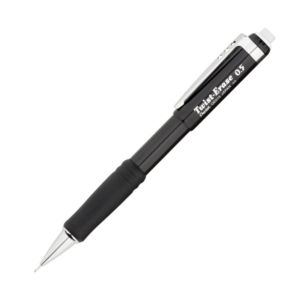 Pentel Twist-Erase III Mechanical Pencil, 0.5mm, #2 Lead, Black Barrel (Min Order Qty 21) MPN:QE515-A