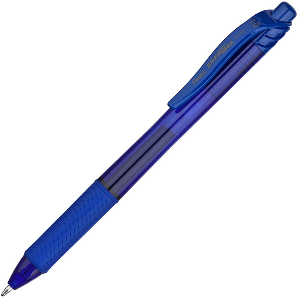 Pentel EnerGel-X Retractable Gel Pens, Bold Point, 1.0 mm, Blue Barrel, Blue Ink, Pack Of 12 Pens (Min Order Qty 5) MPN:BL110-C