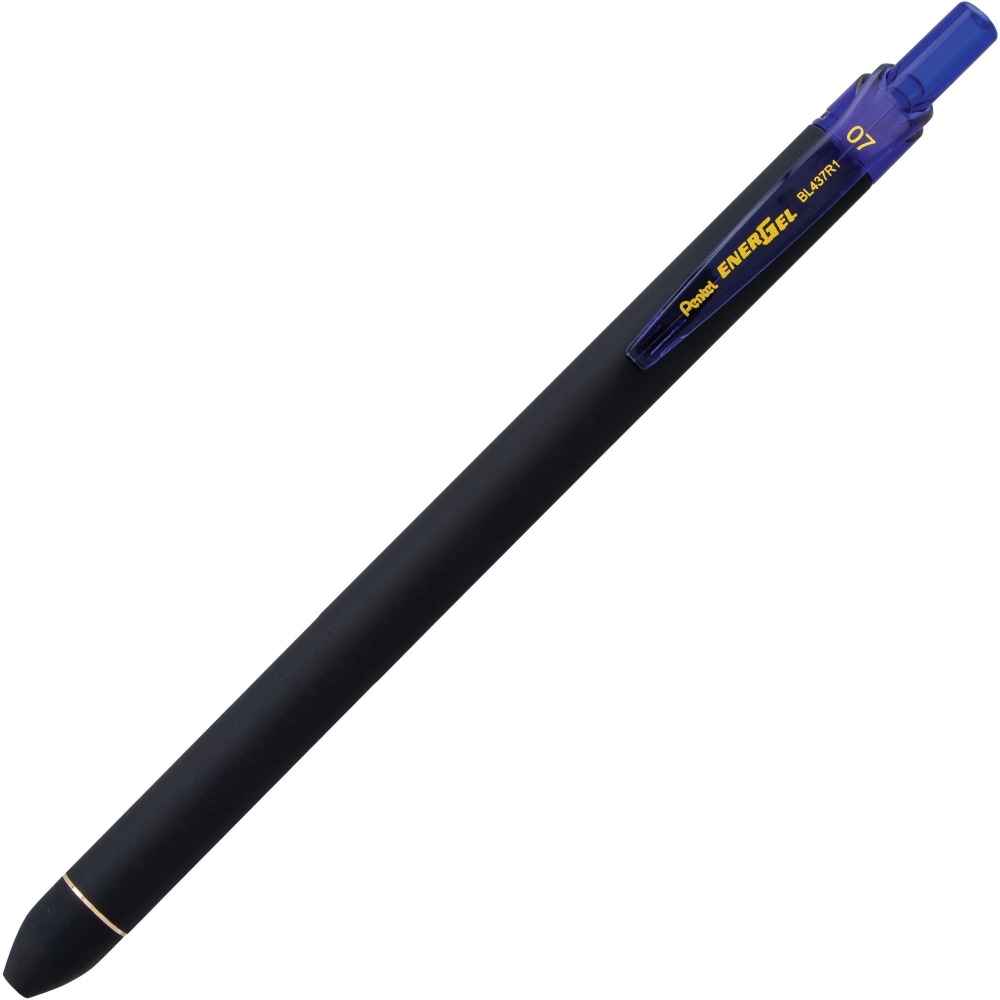 EnerGel Retractable Pens, Pack Of 12, Medium Point, 0.7 mm, Blue Barrel, Blue Ink (Min Order Qty 4) MPN:BL437R1C