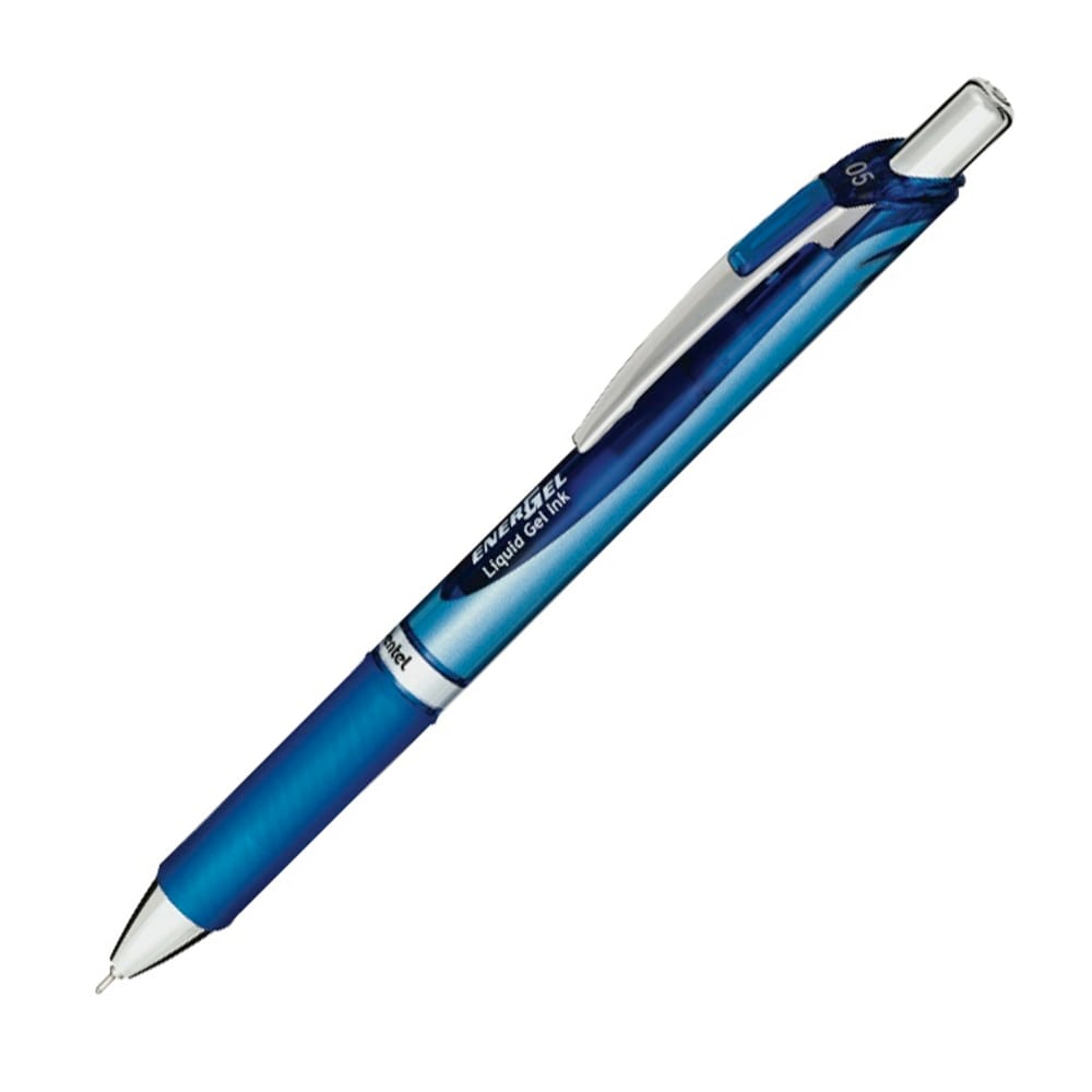 Pentel EnerGel Deluxe RTX Retractable Liquid Gel Pen, Fine Point, 0.5 mm, 54% Recycled, Blue Barrel, Blue Ink (Min Order Qty 35) MPN:BLN75C-EA