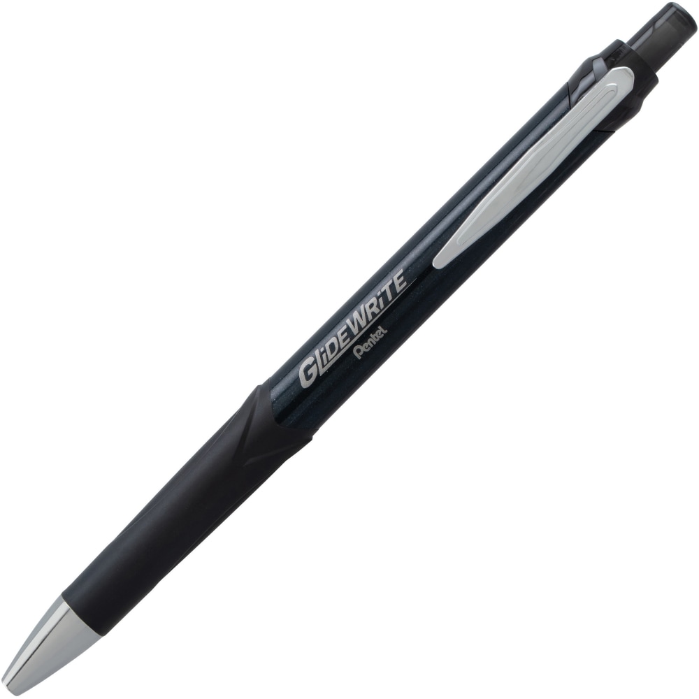 Pentel GlideWrite Signature - Ballpoint pen - black - 1 mm - medium - retractable (pack of 12) (Min Order Qty 2) MPN:BX930AA