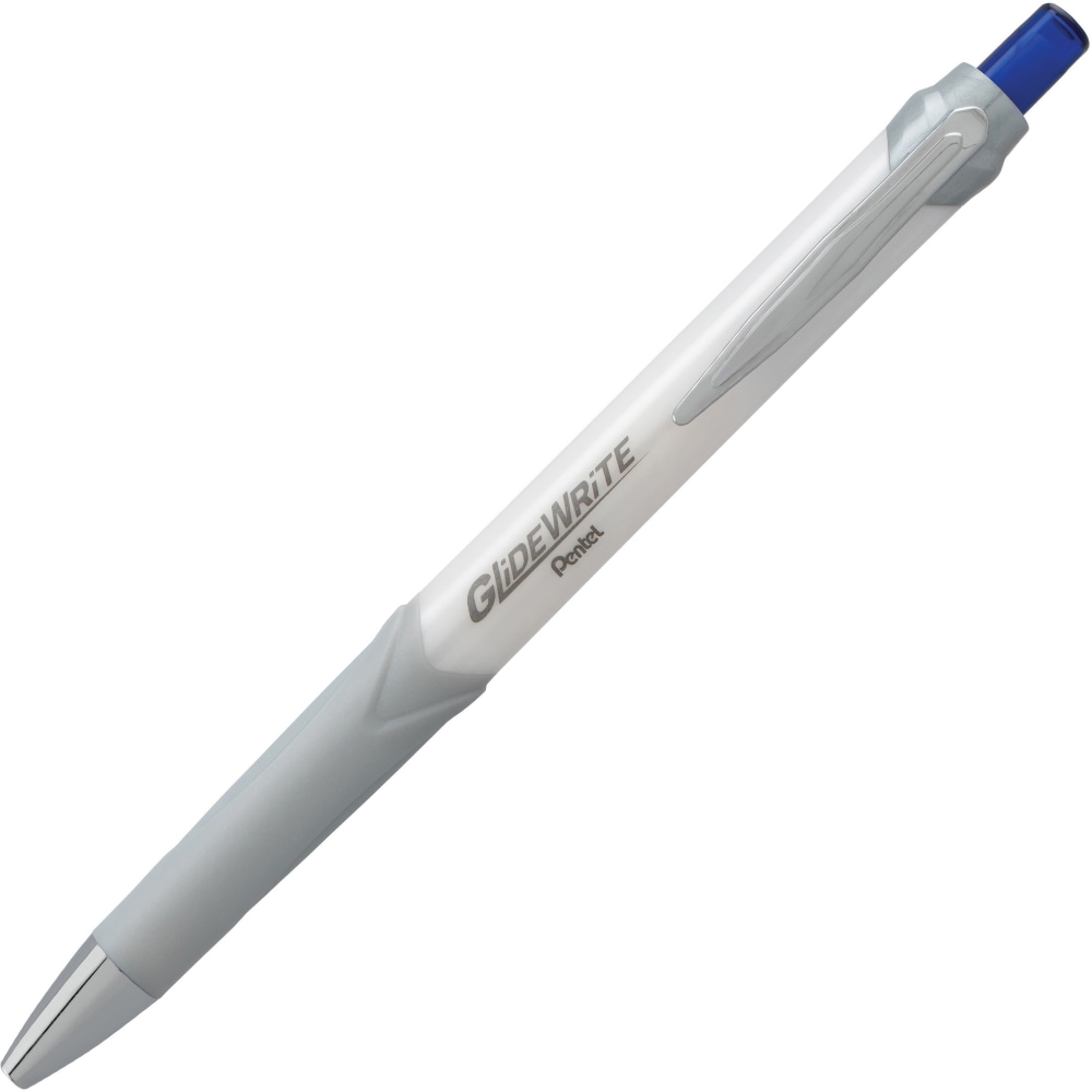 Pentel GlideWrite Signature Gel Ballpoint Pen - 1 mm Pen Point Size - Blue, White Gel-based Ink - 1 Dozen (Min Order Qty 2) MPN:BX930WC