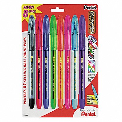 Ballpoint Pens Assorted PK8 MPN:PENBK91CRBP8M