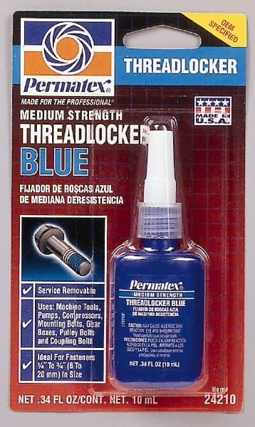 Threadlocker: Blue, Liquid, 10 mL, Bottle MPN:24210