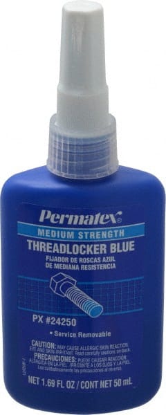 Threadlocker: Blue, Liquid, 50 mL, Bottle MPN:24250