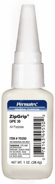 Adhesive Glue: 1 oz Bottle, Clear MPN:70350