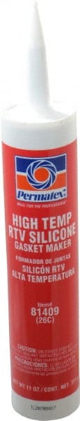 Elastic Sealant: 11 oz Cartridge, Red, RTV Silicone MPN:81409