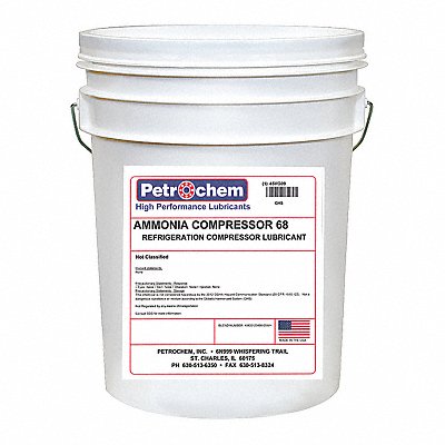 Compressor Oil 5 gal Pail 20 SAE Grade MPN:AMMONIA COMPRESSOR 68-005