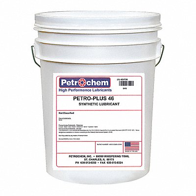 Compressor Oil 5 gal Pail 15 SAE Grade MPN:PETRO-PLUS 46-005